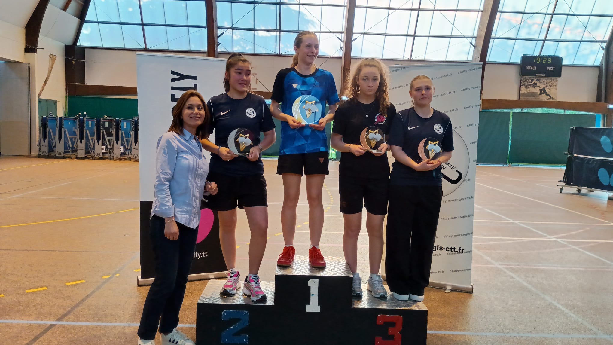 Podium Junior critérium des clubs 2026