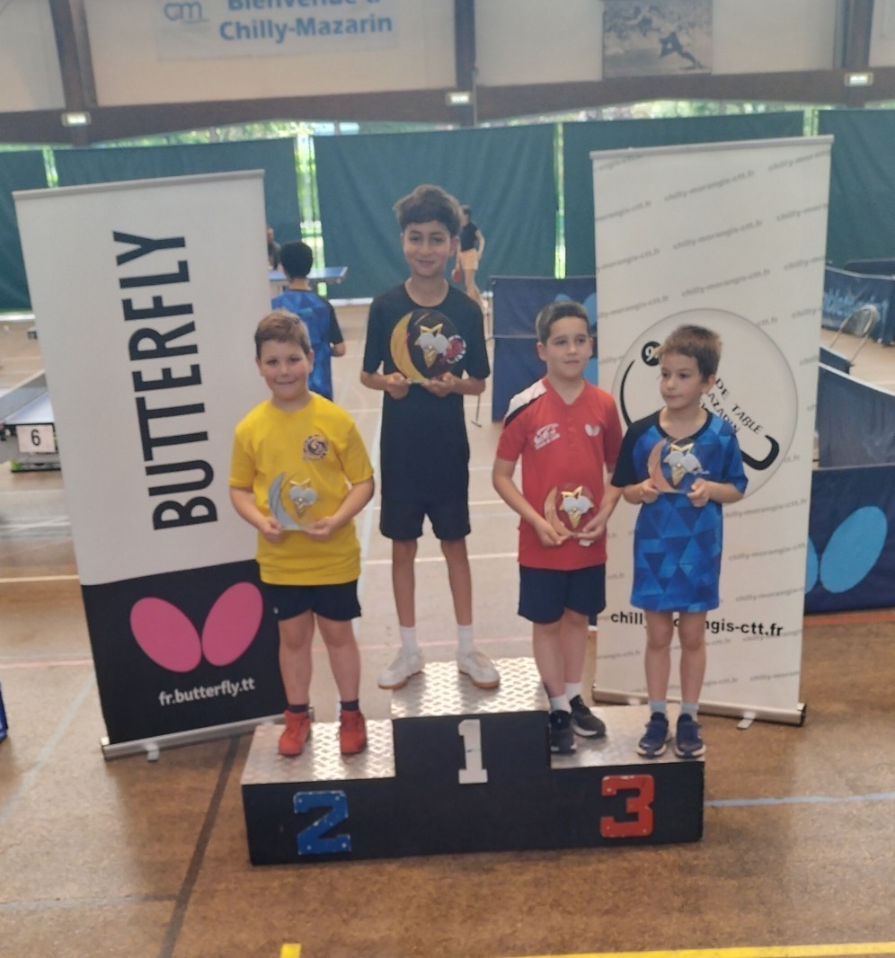 Podium poussin critérium des clubs 2026