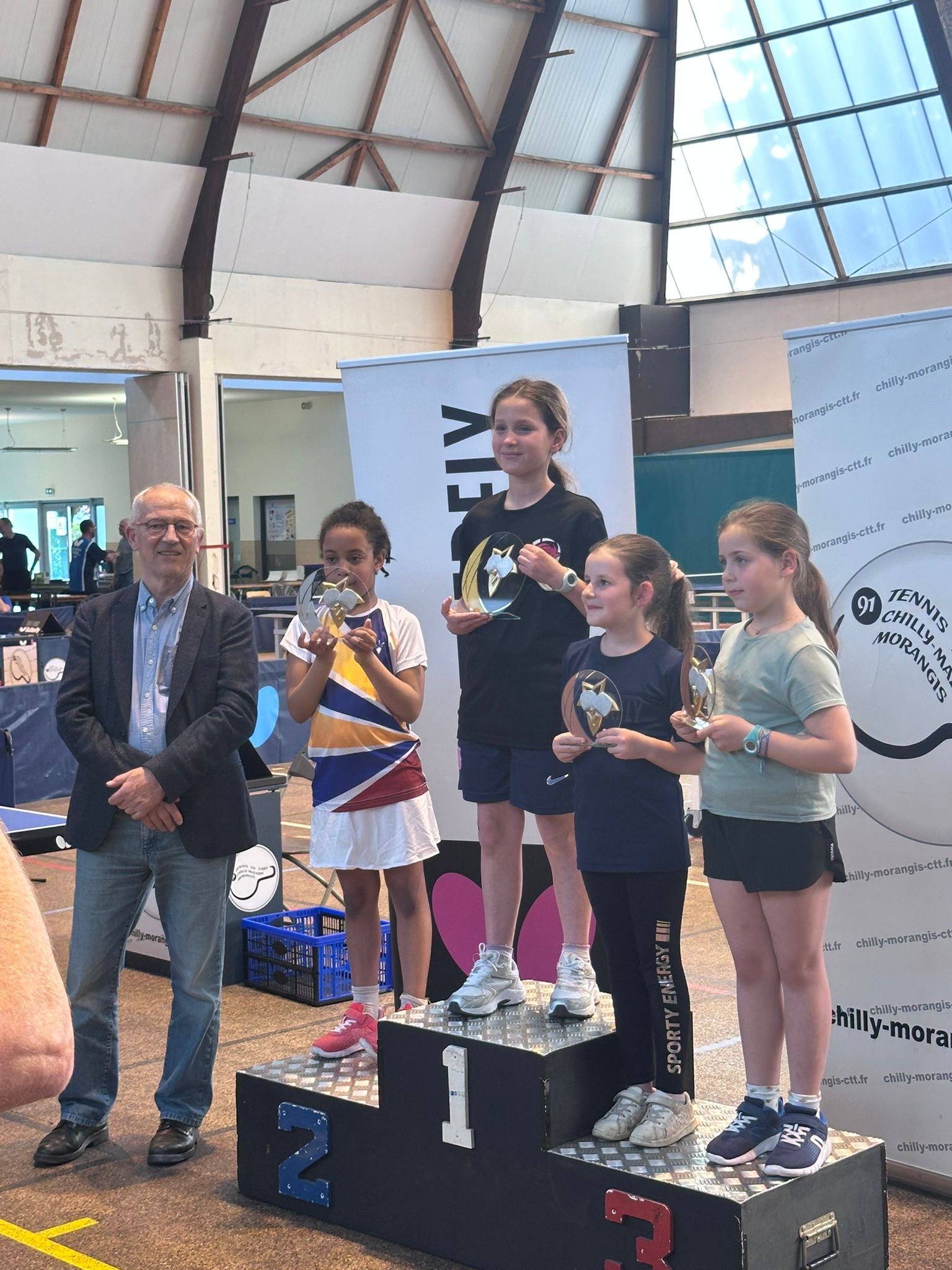 Podium poussines critérium des clubs 2026