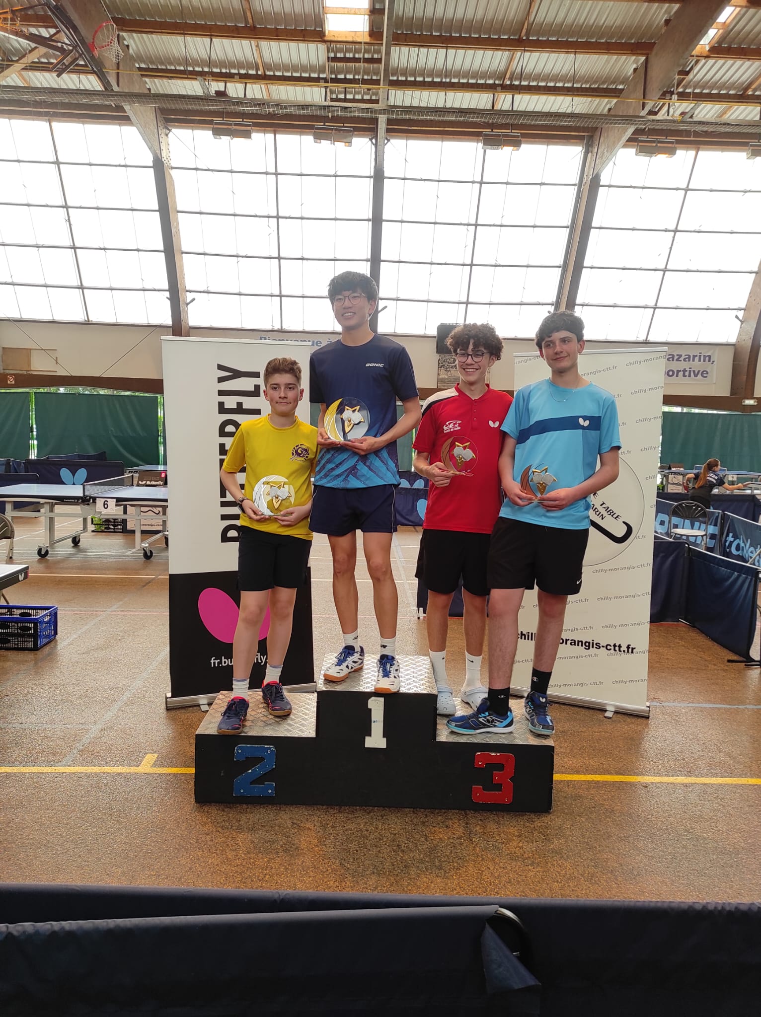 Podium cadet critérium des clubs 2026